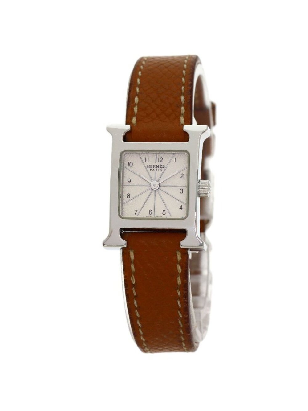 Hermes H Watch Mini SS Leather